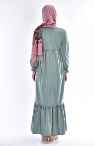 Green Almond Hijab Dress 1190-06