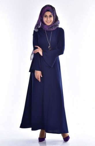 Navy Blue Abaya 8633-02