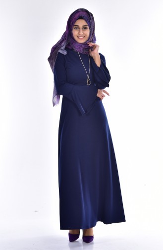 Navy Blue Abaya 8633-02