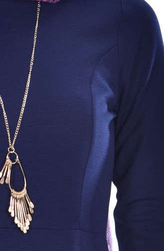 Navy Blue Abaya 8633-02