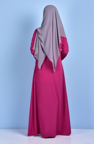 Plum Hijab Dress 1193-04