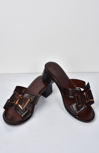 Topuklu Terlik 50099-02 Kahverengi