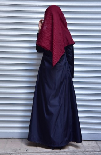 Abaya mit Futter 1461-02 Dunkelblau 1461-02