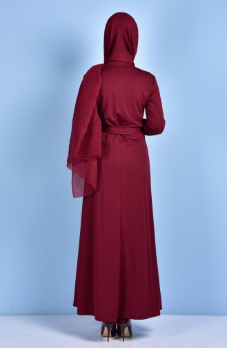 فستان أحمر كلاريت 4126-07