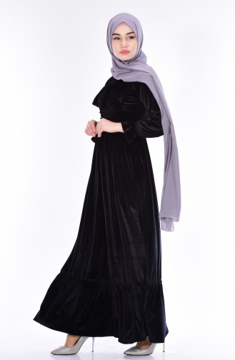 Black Hijab Dress 0573-04