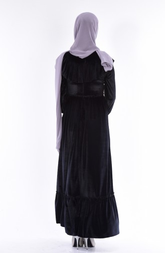 Black Hijab Dress 0573-04