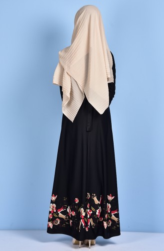 Black Hijab Dress 5067-01