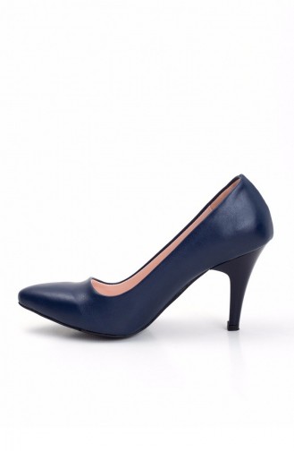 Navy Blue High-Heel Shoes 54959