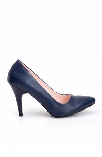 Navy Blue High-Heel Shoes 54959