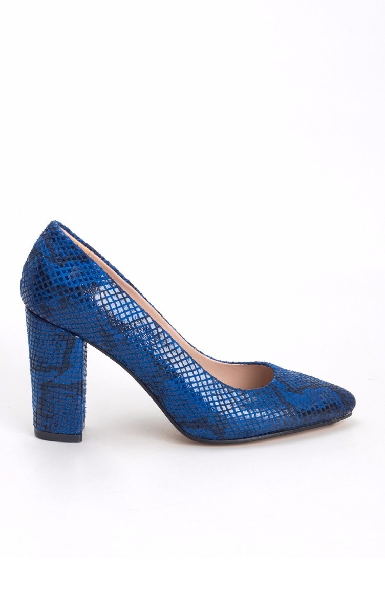 Chaussures Talons Naturalizer 7.5 Bleu Marine - Occasion Très Bon état, Talons Kitten, Cuir Et Tissu