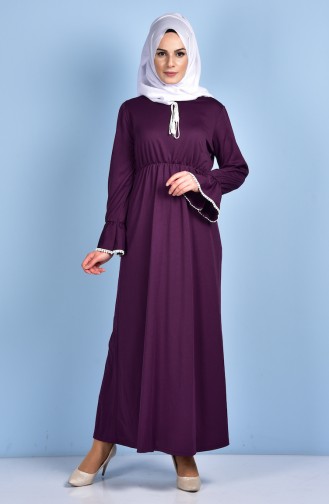 Robe Taille Plissée 1460-01 Pourpre 1460-01