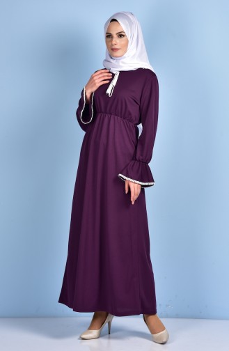 Robe Taille Plissée 1460-01 Pourpre 1460-01