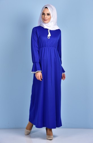 Robe Taille Plissée 1460-02 Bleu Roi 1460-02