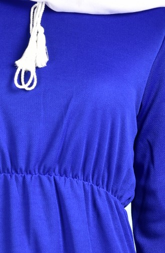 بيلي فستان بتصميم مزموم 1460-02لون أزرق 1460-02