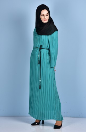 Light Green Hijab Dress 4280-02
