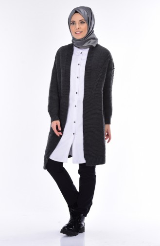 Strickjacke mit Fledermausärmeln 5656-08 Anthrazit 5656-08