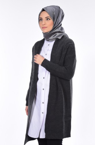Strickjacke mit Fledermausärmeln 5656-08 Anthrazit 5656-08