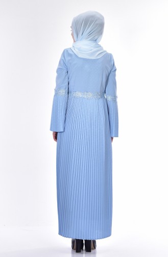 Pleated Dress 4123-14 Baby Blue 4123-14