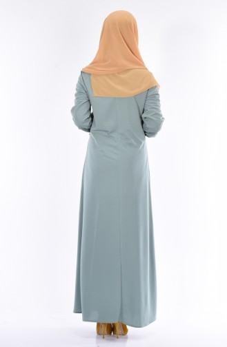 Green Almond Hijab Dress 4426-04