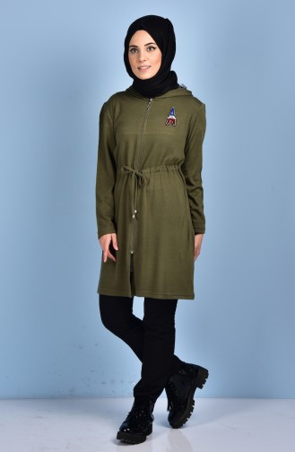 Fermuarlı Hırka 0101-01 Haki