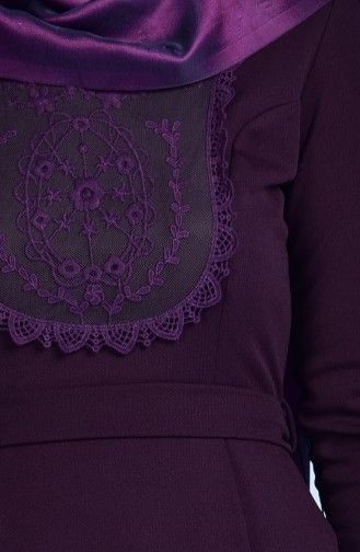 Purple Hijab Dress 5068-02