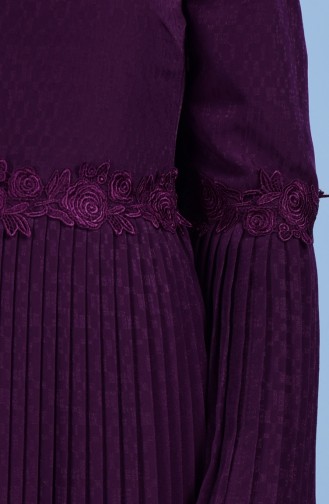 Pleated Dress 4123-10 Purple 4123-10