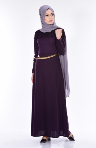 Purple İslamitische Jurk 4409-02