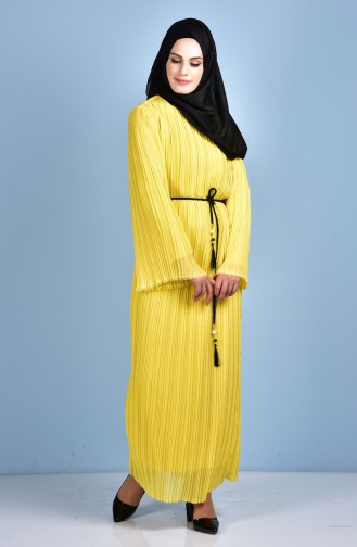 Yellow Hijab Dress 4280-03