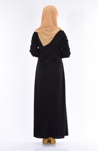 Black Hijab Dress 4426-05