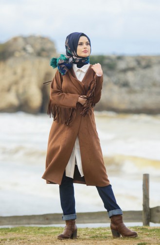 Wildleder Kleid mit Fransen 0051-01 Tabak 0051-01