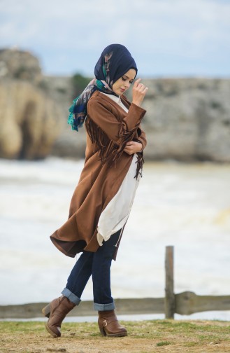 Wildleder Kleid mit Fransen 0051-01 Tabak 0051-01