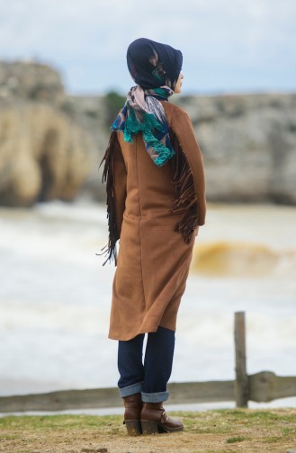 Wildleder Kleid mit Fransen 0051-01 Tabak 0051-01