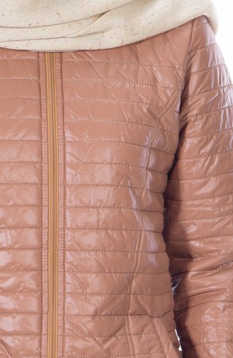 Kapitone Şişme Mont AFL 4052-06 Camel