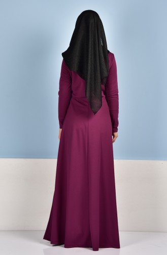 Purple Hijab Dress 0631-03