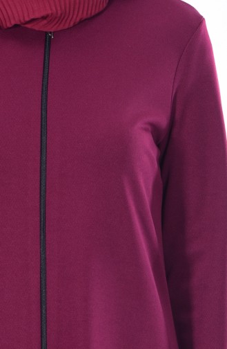 Abaya mit Reißverschluss 3035-12 Weinrot 3035-12