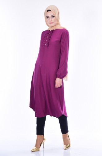 Button Detailed Tunic 1133-03 Green... 1133-02