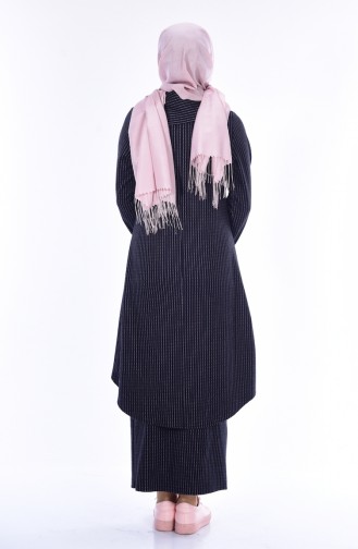 Ensemble Deux Pieces Jupe Tunique 6009A-02 Noir 6009A-02