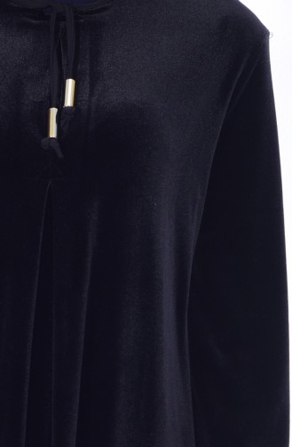 Kadife Elbise 1470-05 Siyah