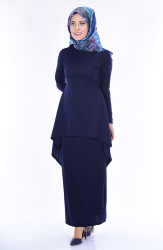 Etek Bluz İkili Takım 1028-08 Lacivert