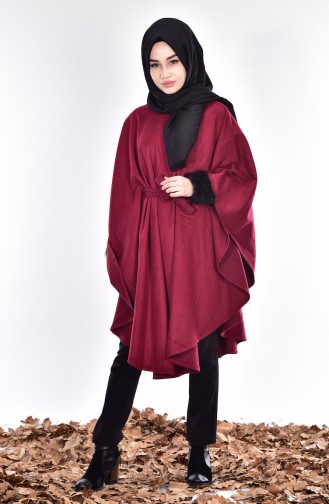 Claret Red Poncho 17601-03