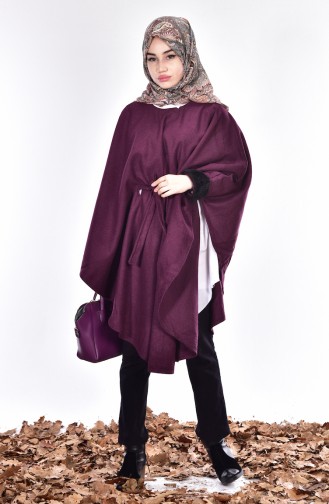 Furry Stamped Poncho 17601-02 Purple 17601-02