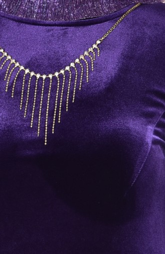 Purple Hijab Dress 0681-08