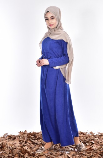 Saxe Hijab Dress 4430-06