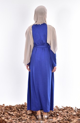 Saxe Hijab Dress 4430-06