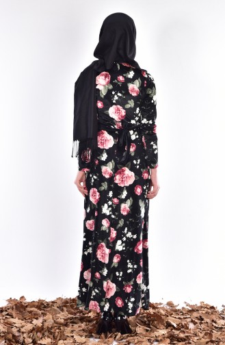 Black Hijab Dress 3216-01