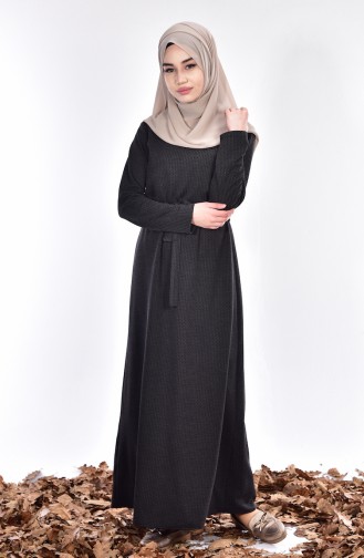Black Hijab Dress 4430-04