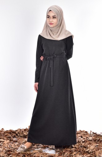 Black Hijab Dress 4430-04