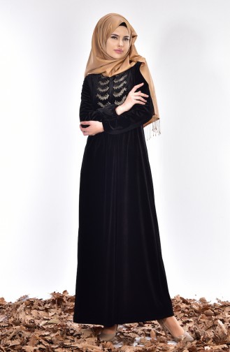 Black Hijab Dress 1479-02