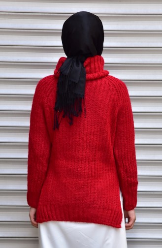 Pullover mir Halskragen 2090-04 Rot 2090-04