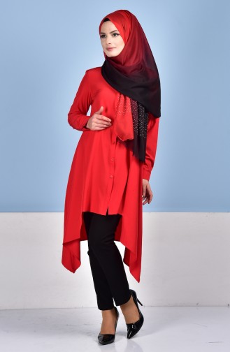 Red Overhemdblouse 0125-01